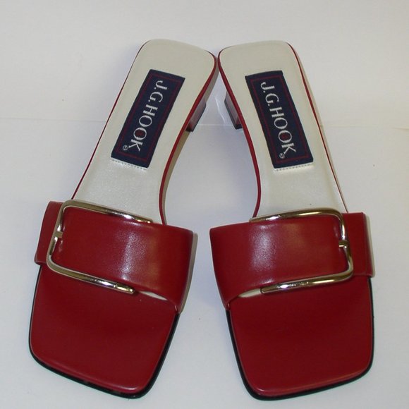 J G HOOK Shoes J G Hook Red Leather Heels Shoes 8 Euc Poshmark
